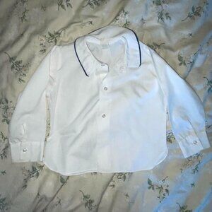Vintage Children’s Imp Originals white and blue button up collared shirt